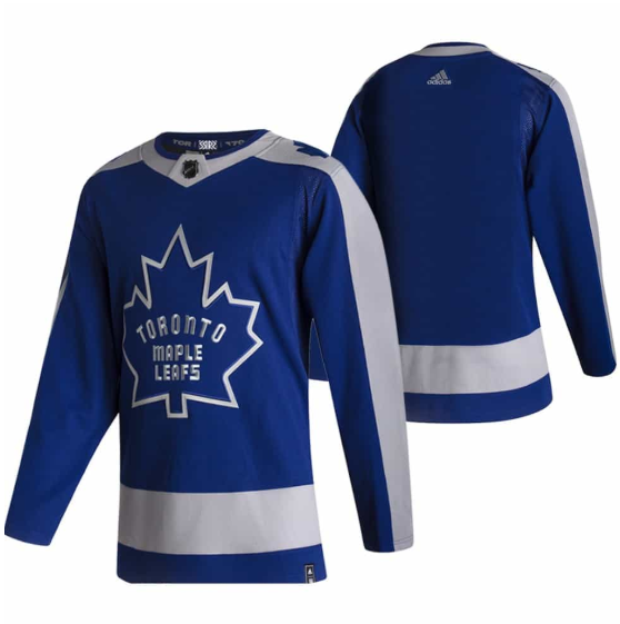 Men's Toronto Maple Leafs Blank 2020/2021 Blue Reverse Retro Special Edition Stitched Jersey